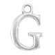 DQ metal charm Letter G Antique silver